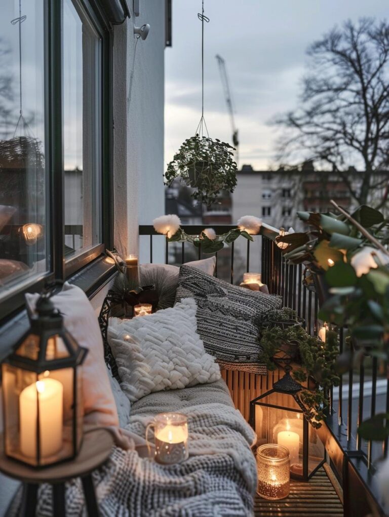 +71 Creative Small Balcony Decor Ideas - DecorwithEva