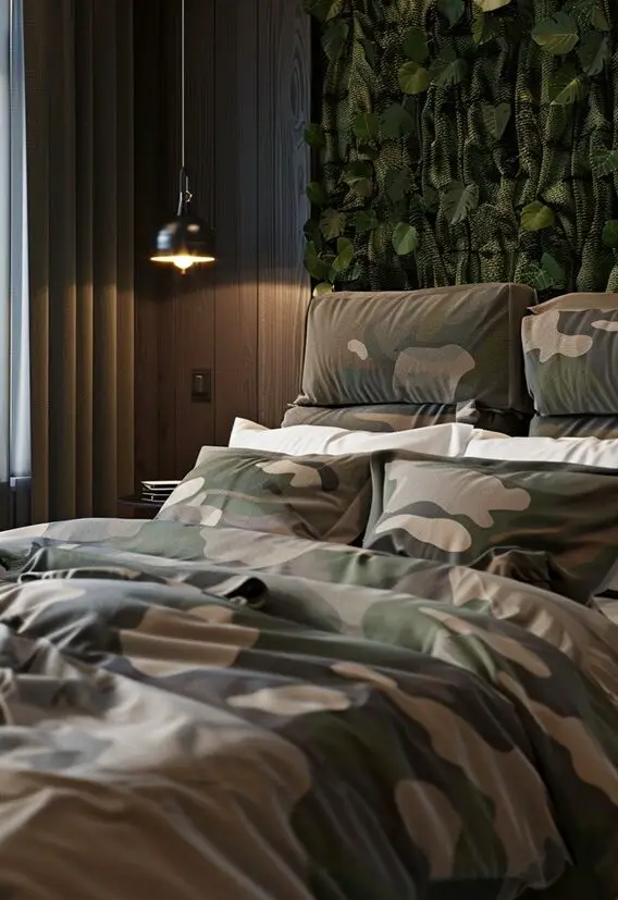 43 Camo Bedroom Ideas to Bring the Outdoors Inside