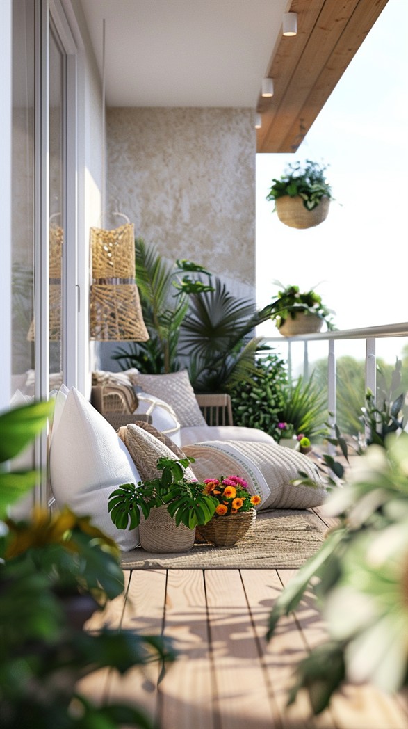 84 Inspiring Boho Balcony Decor Ideas - DecorwithEva