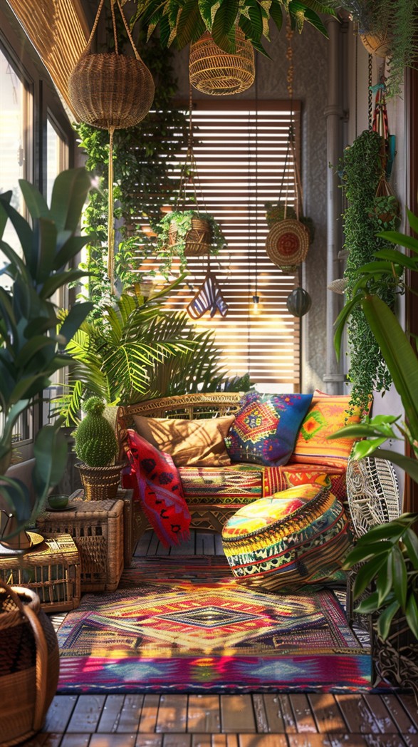84 Inspiring Boho Balcony Decor Ideas - DecorwithEva