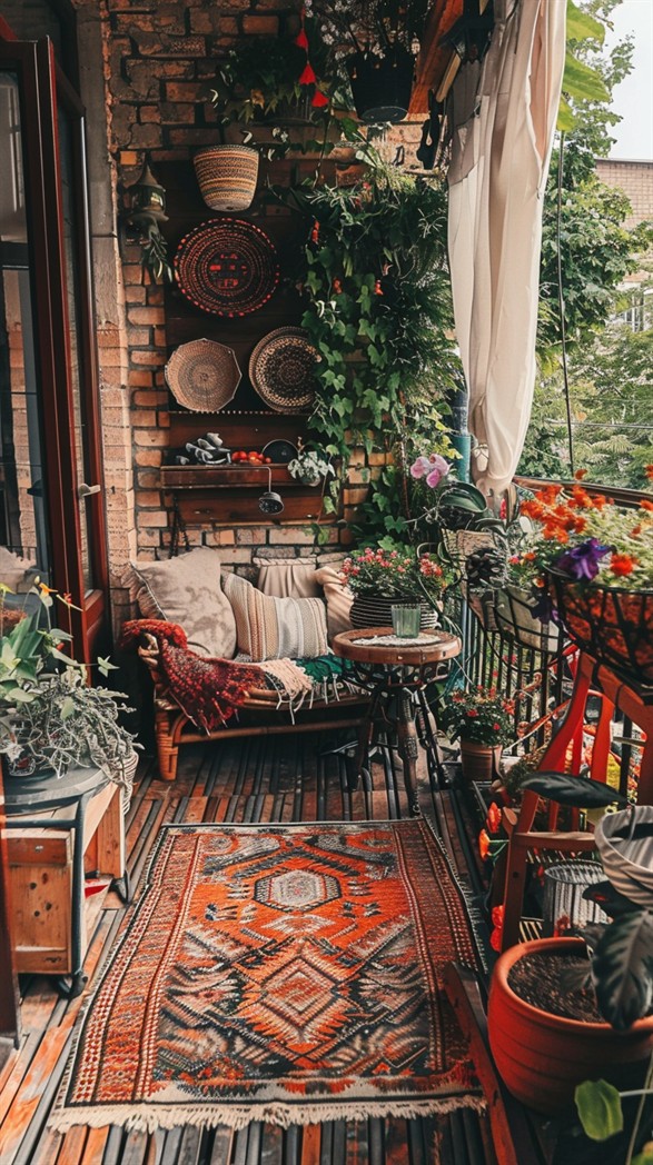 84 Inspiring Boho Balcony Decor Ideas - DecorwithEva