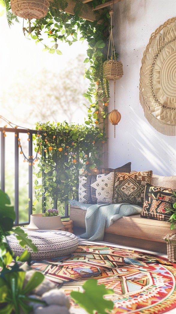 84 Inspiring Boho Balcony Decor Ideas - DecorwithEva
