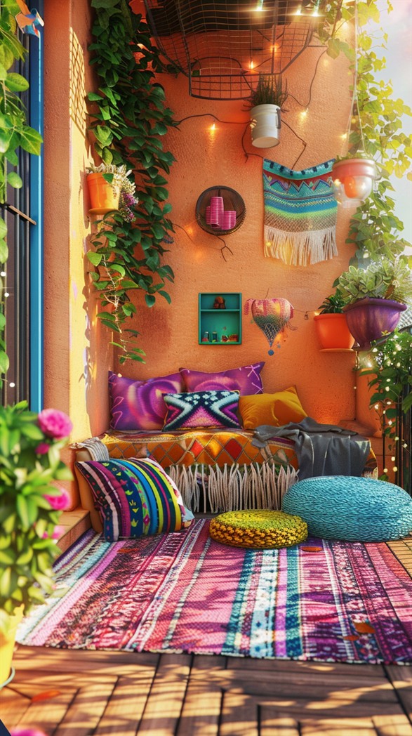 84 Inspiring Boho Balcony Decor Ideas - DecorwithEva