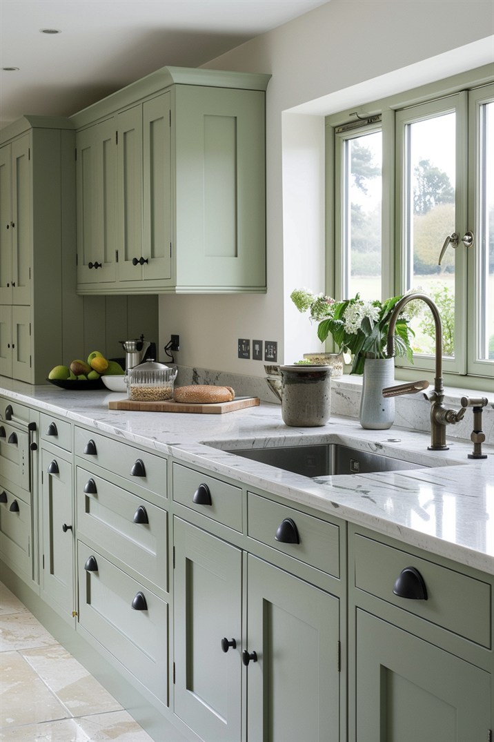 54 Inspiring Ideas for a Tranquil Sage Green Kitchen - DecorWithEva