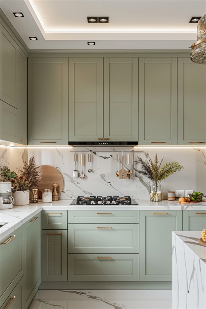 54 Inspiring Ideas for a Tranquil Sage Green Kitchen - DecorwithEva