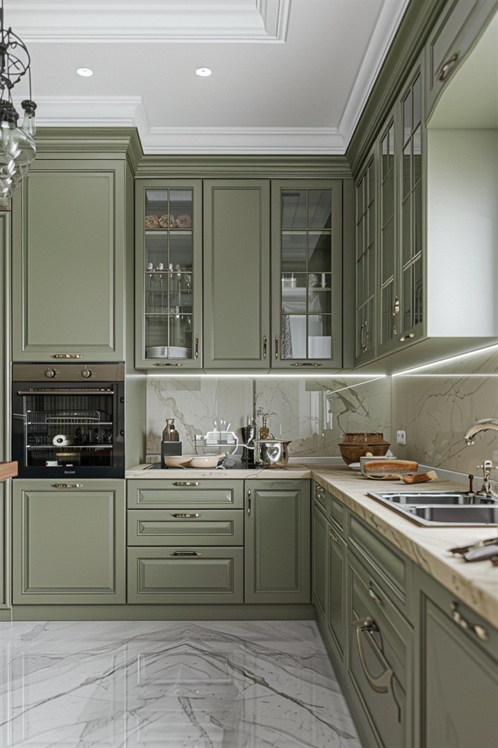 54 Inspiring Ideas for a Tranquil Sage Green Kitchen - DecorwithEva