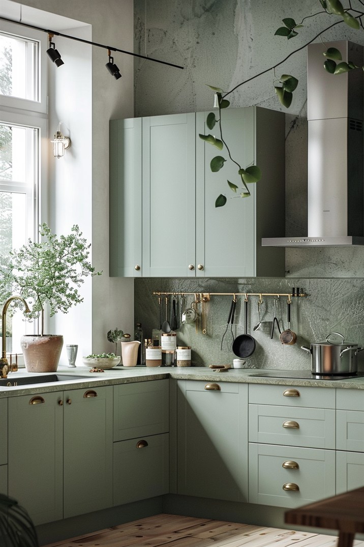 54 Inspiring Ideas for a Tranquil Sage Green Kitchen - DecorWithEva