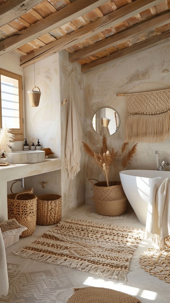 +55 Fresh Bohemian Bathroom Decor Ideas - DecorwithEva