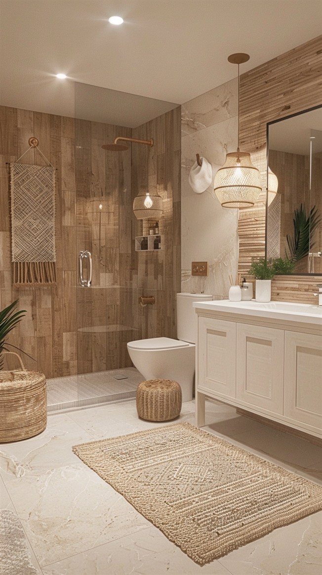 +55 Fresh Bohemian Bathroom Decor Ideas - DecorwithEva