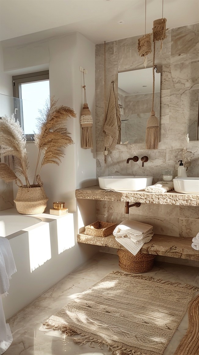 +55 Fresh Bohemian Bathroom Decor Ideas - DecorwithEva