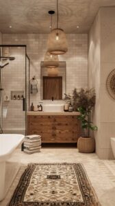 +55 Fresh Bohemian Bathroom Decor Ideas - DecorwithEva