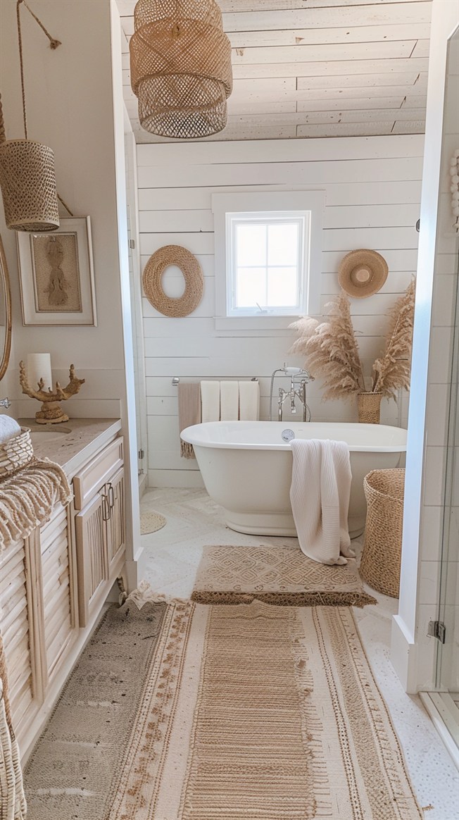 +55 Fresh Bohemian Bathroom Decor Ideas - DecorwithEva
