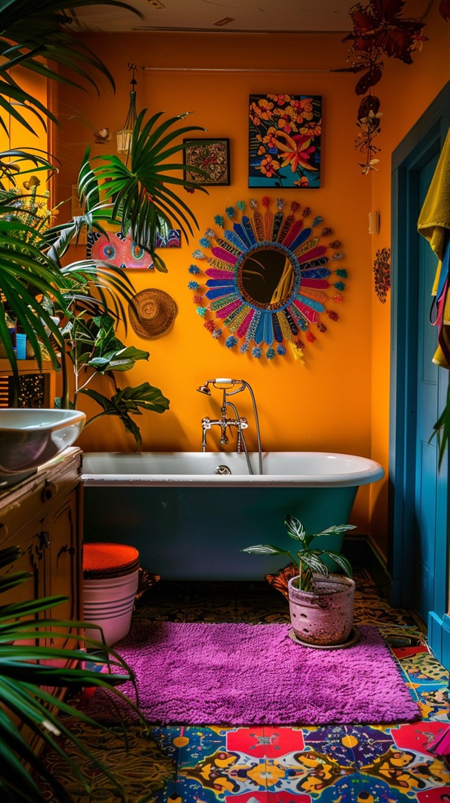 +55 Fresh Bohemian Bathroom Decor Ideas - DecorwithEva