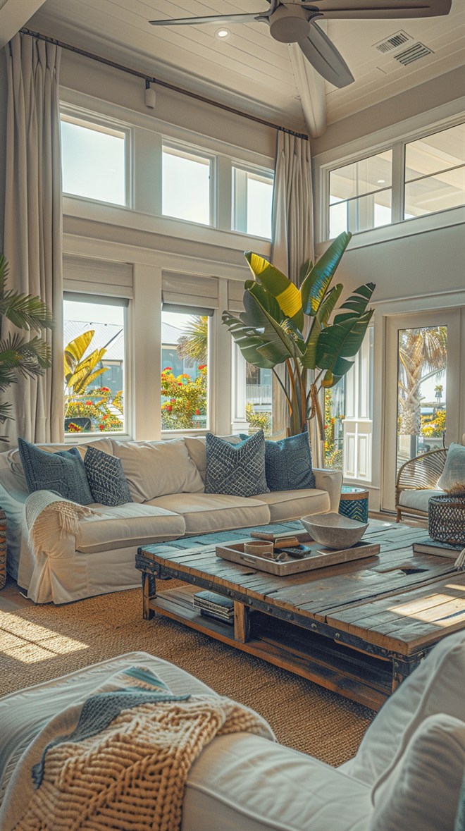 +66 Stunning Coastal Living Room Ideas You'll Adore - DecorwithEva