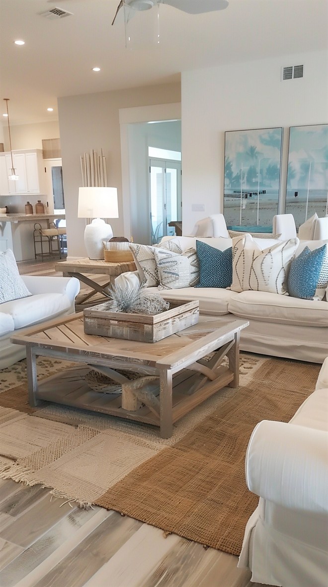 +66 Stunning Coastal Living Room Ideas You'll Adore - DecorwithEva