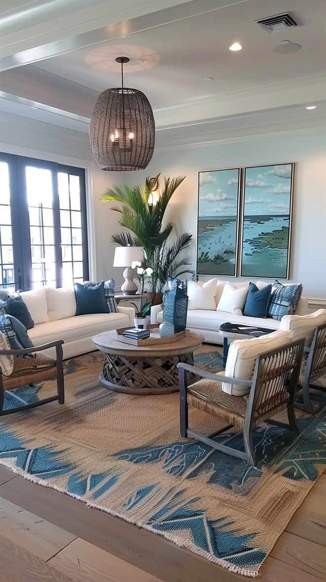 +66 Stunning Coastal Living Room Ideas You'll Adore - DecorwithEva