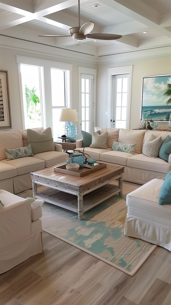 +66 Stunning Coastal Living Room Ideas You'll Adore - DecorwithEva