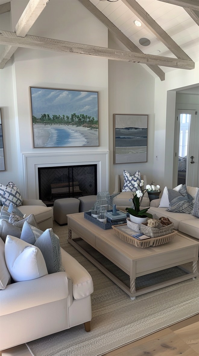 +66 Stunning Coastal Living Room Ideas You'll Adore - DecorwithEva