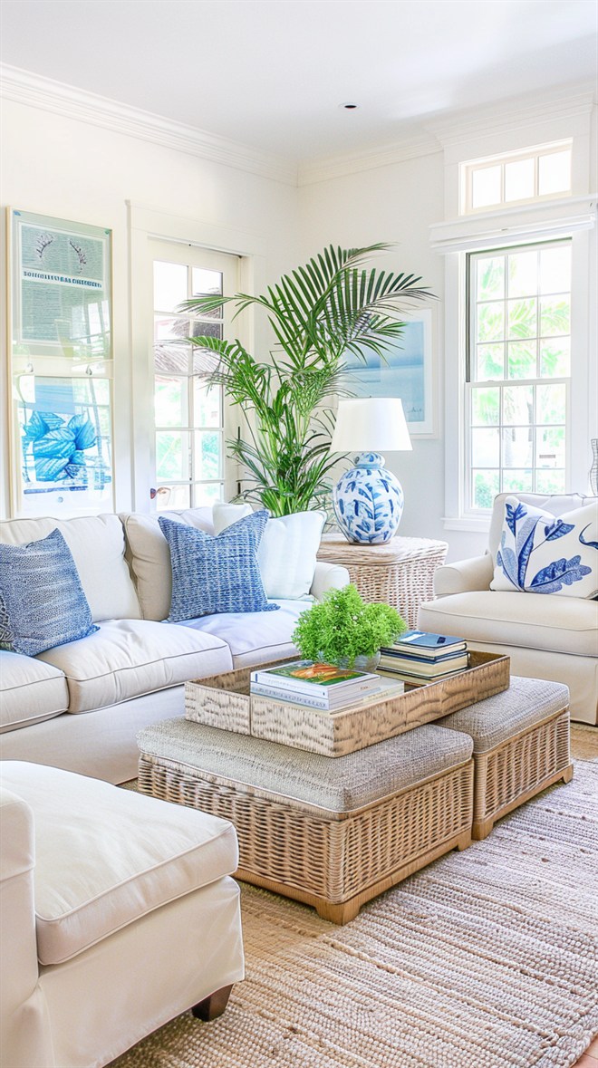 +66 Stunning Coastal Living Room Ideas You'll Adore - DecorwithEva