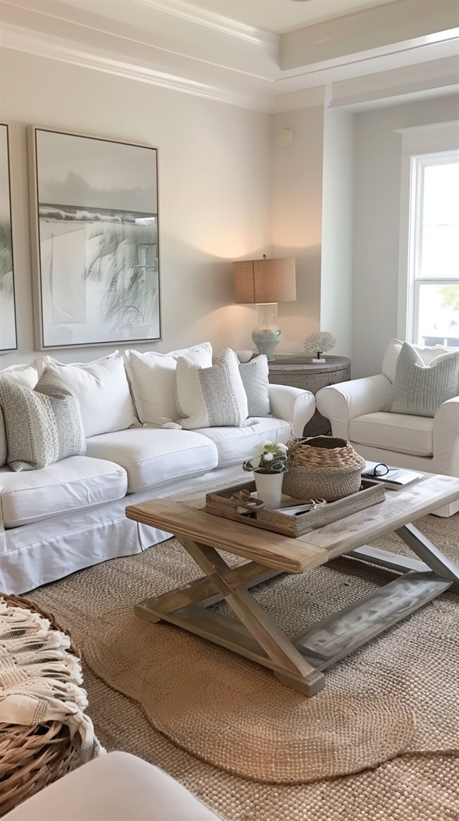 +66 Stunning Coastal Living Room Ideas You'll Adore - DecorWithEva