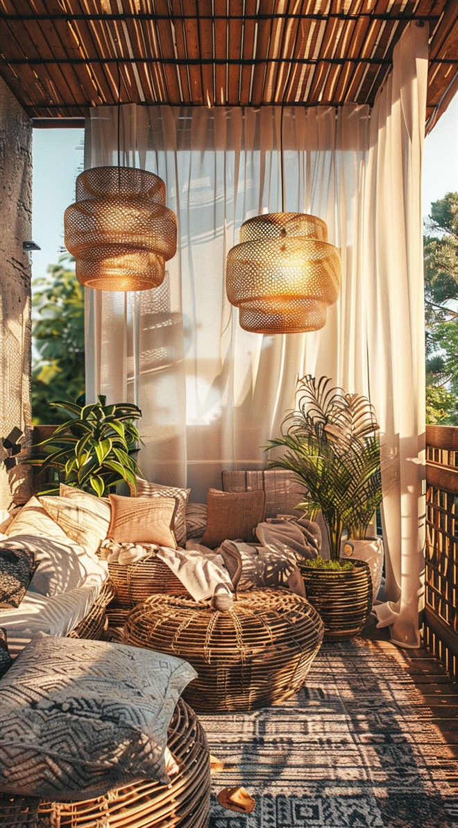 +60 Stunning Small Boho Balcony Ideas - DecorwithEva