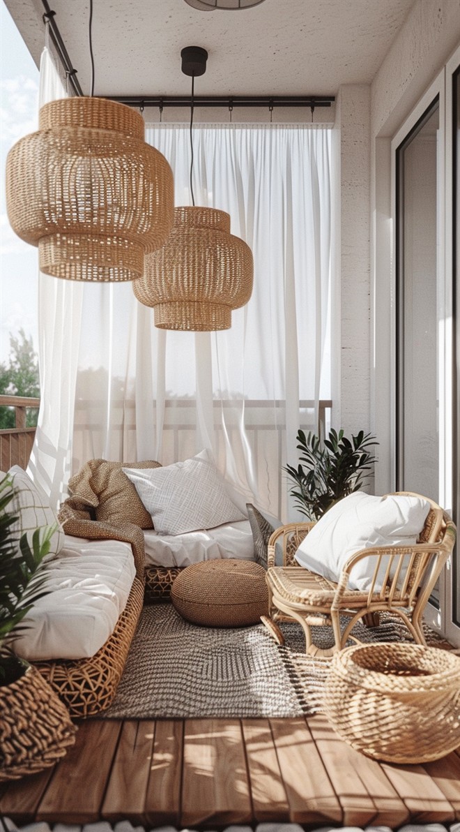 +60 Stunning Small Boho Balcony Ideas - DecorwithEva