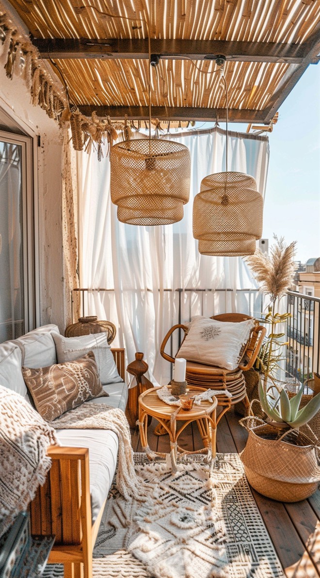 +60 Stunning Small Boho Balcony Ideas - DecorWithEva