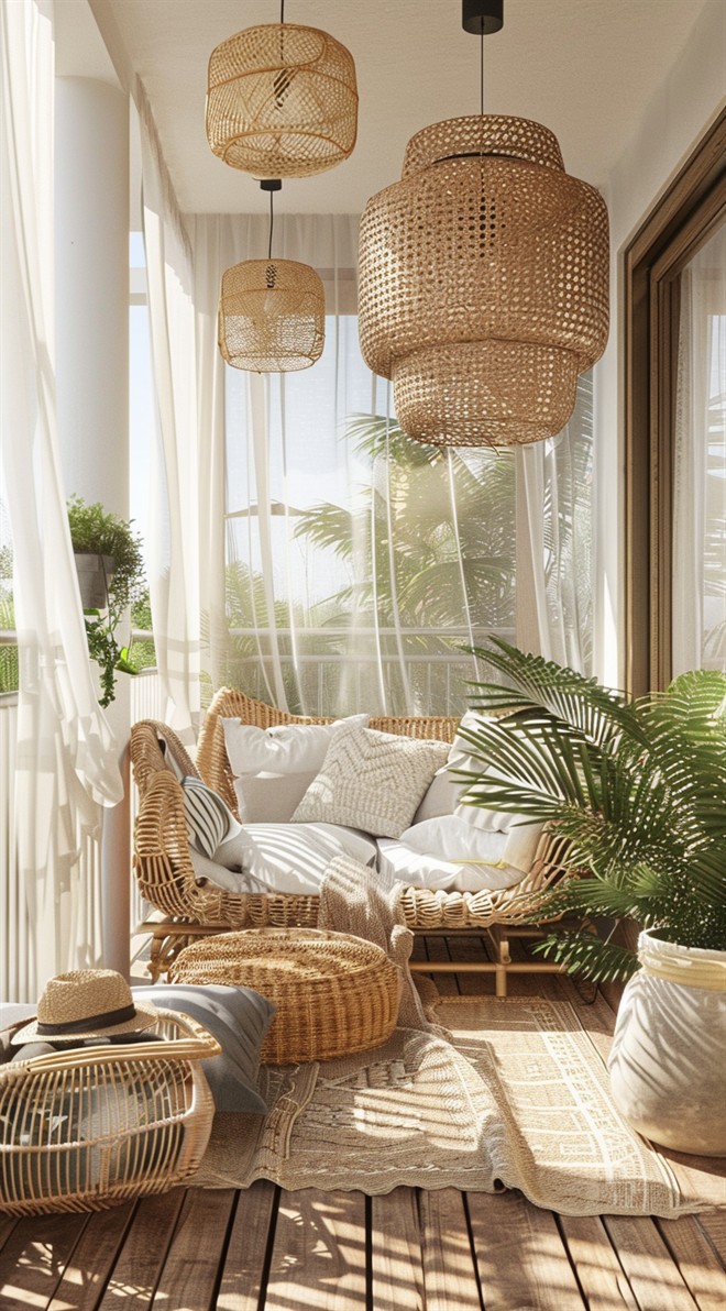 +60 Stunning Small Boho Balcony Ideas - DecorwithEva