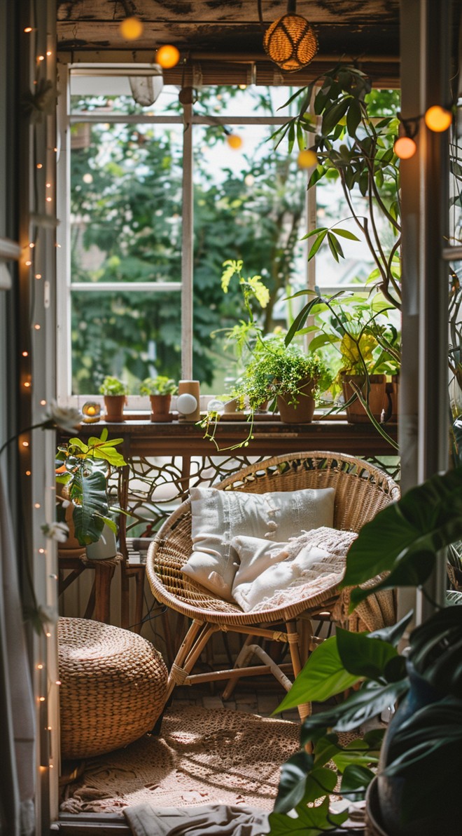 +60 Stunning Small Boho Balcony Ideas - DecorwithEva