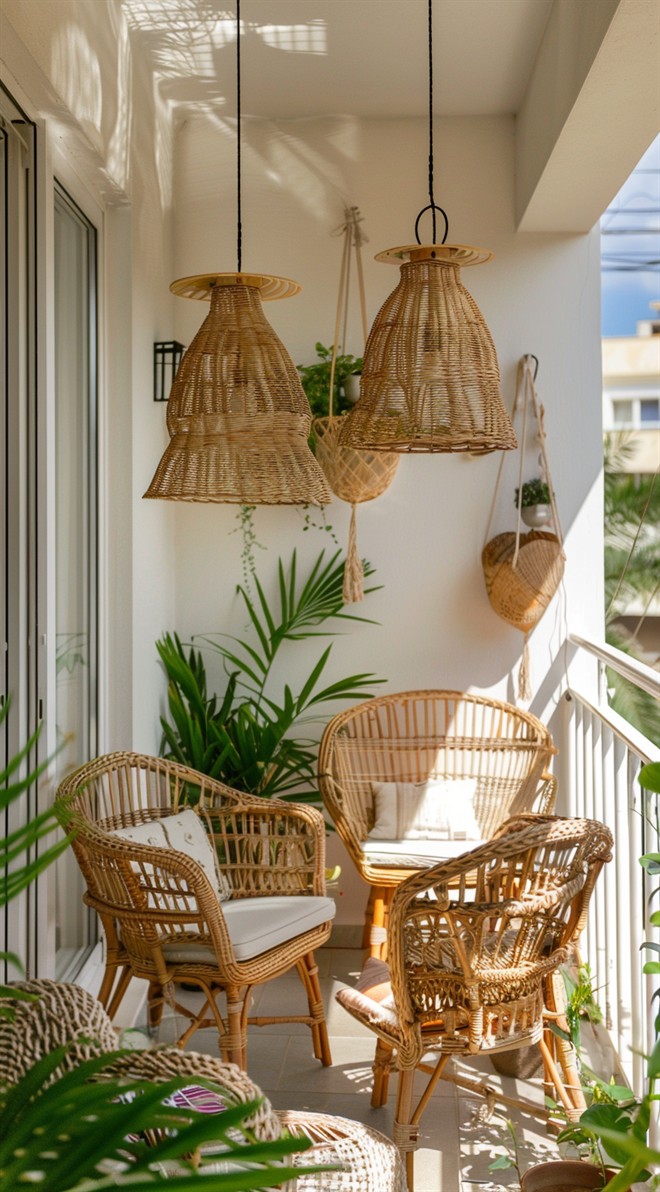 +60 Stunning Small Boho Balcony Ideas - DecorwithEva