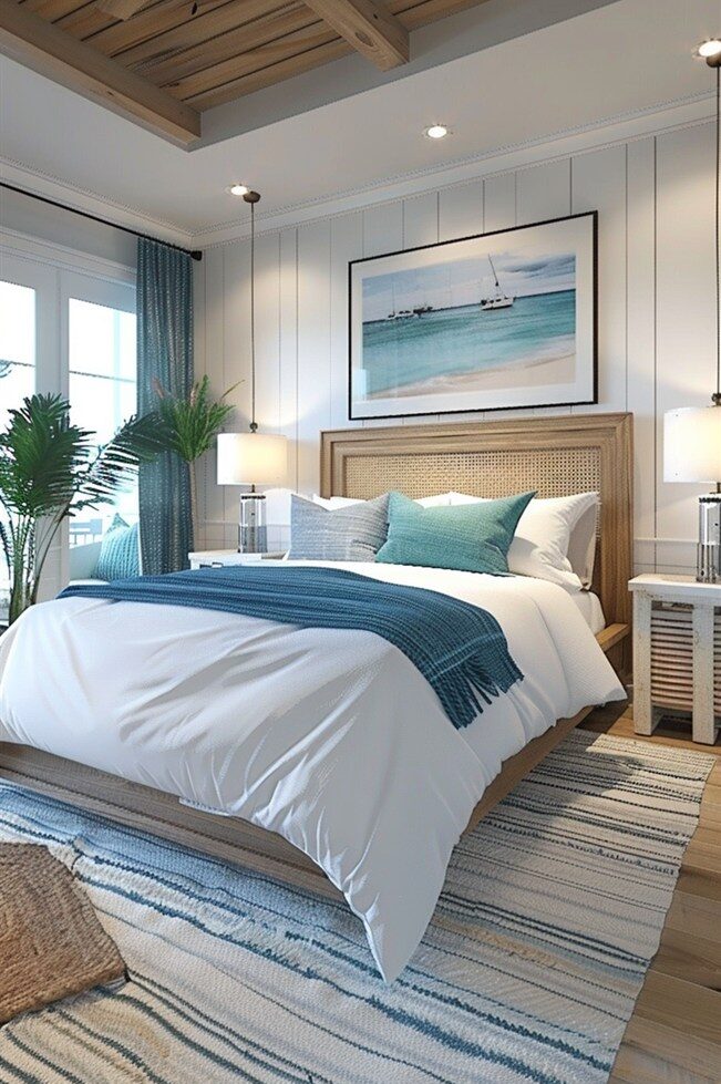 48 Stylish Coastal Bedroom Decorating for a Fresh Look