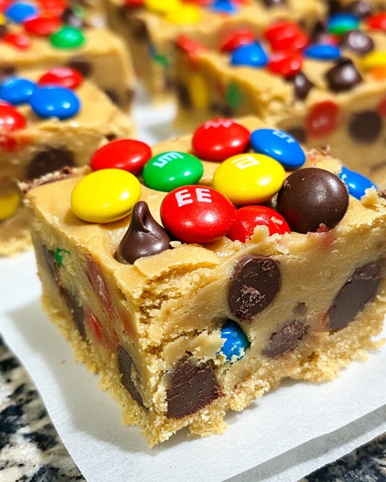 Chocolate M&M Fudge Bars