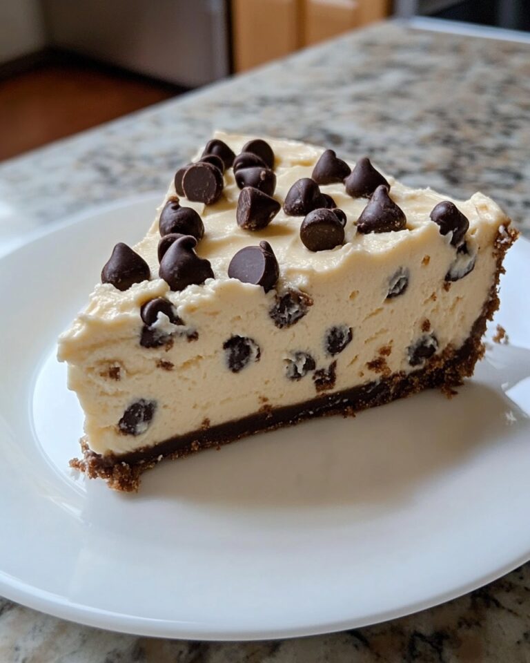 No-Bake Chocolate Chip Cookie Dough Cheesecake