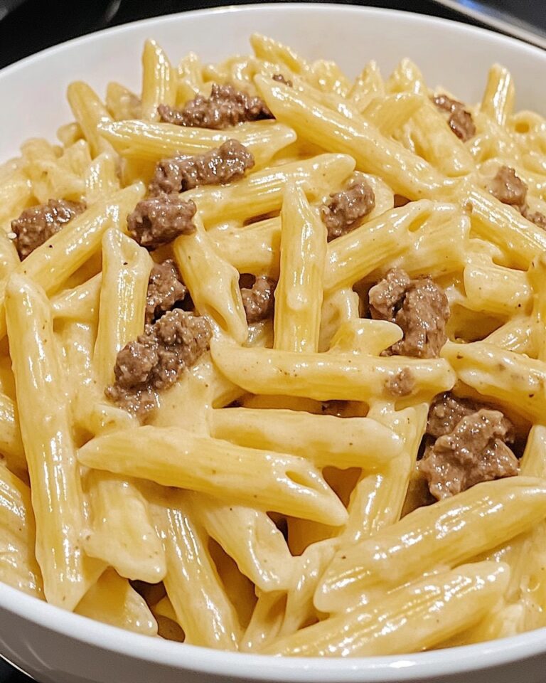 Creamy Beef Penne Pasta