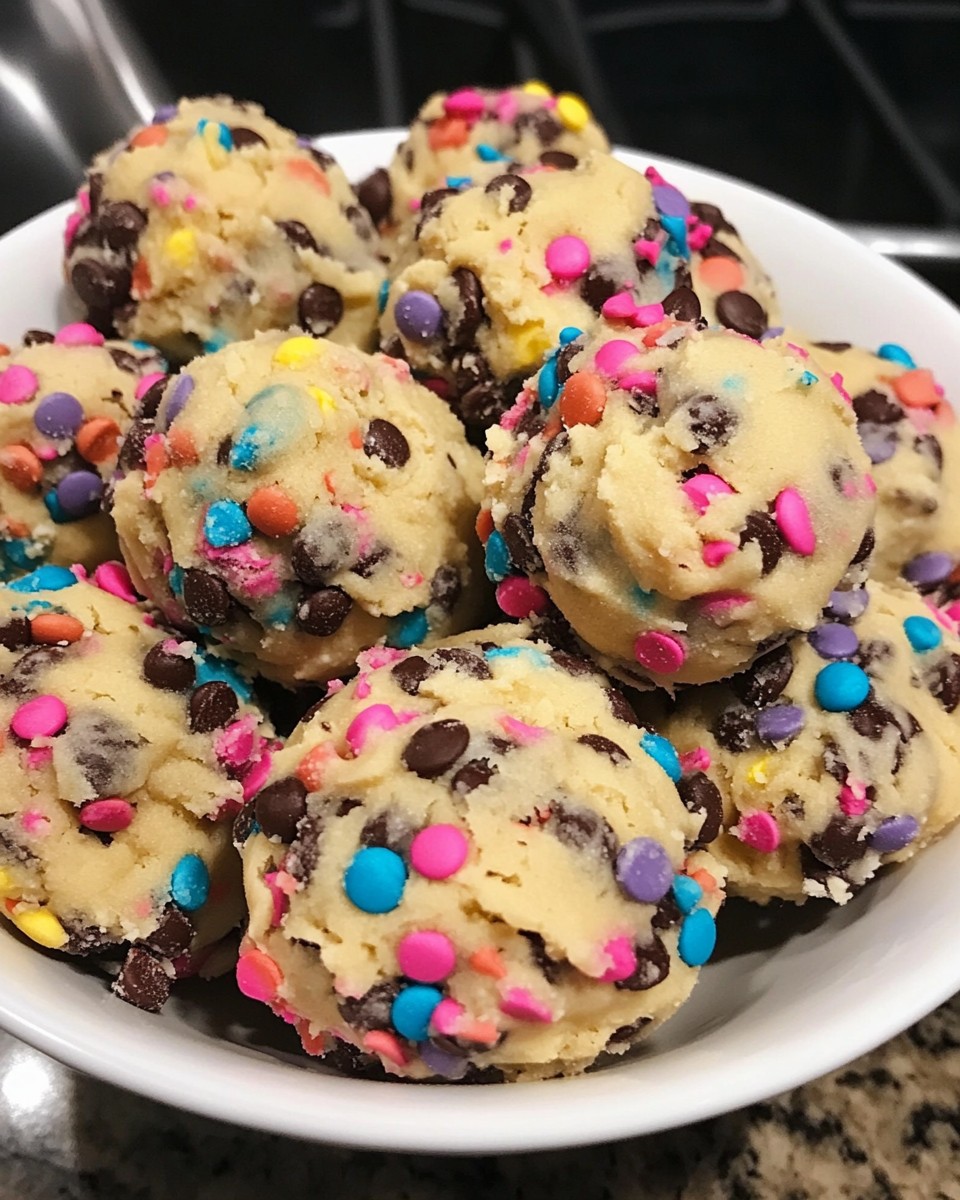 Edible Funfetti Cookie Dough Bites