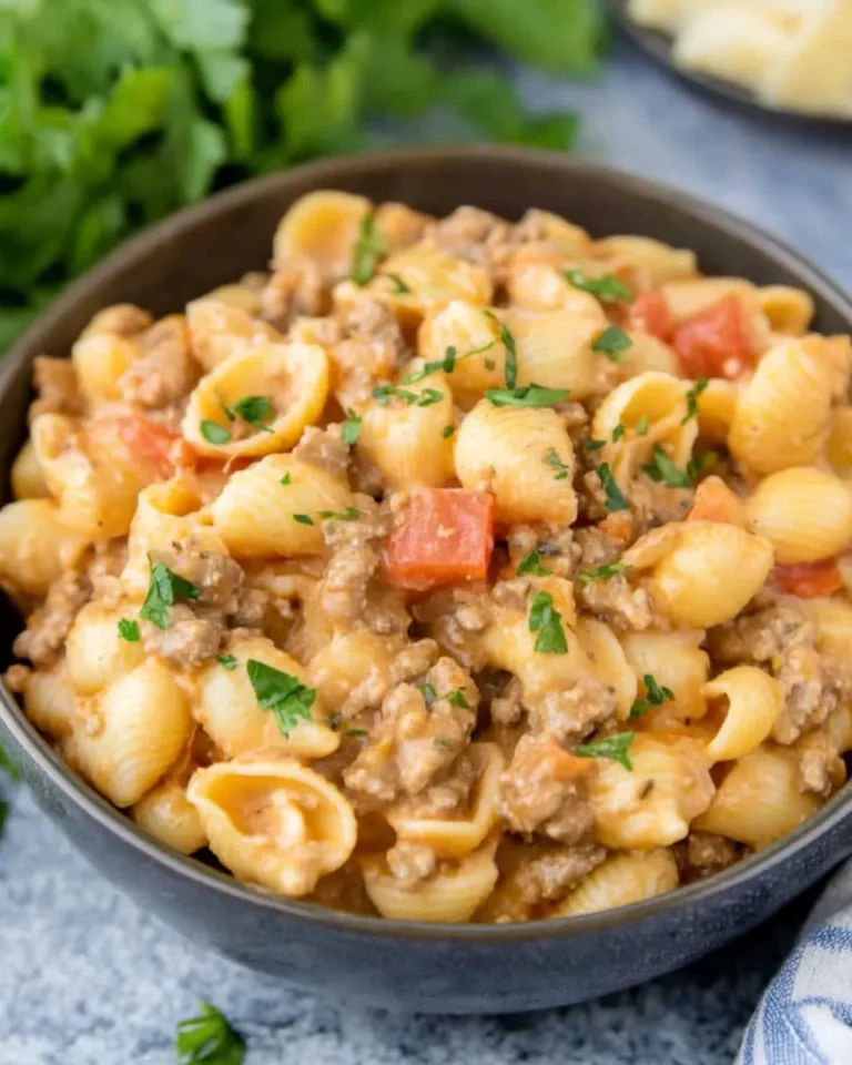 Cheesy Beef and Shells