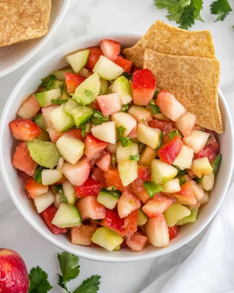 Fruit Salsa with Cinnamon Sugar Chips