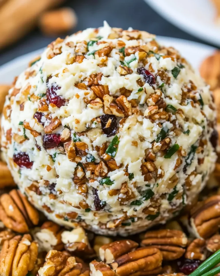 Onion Cranberry Pecan Cheese Ball