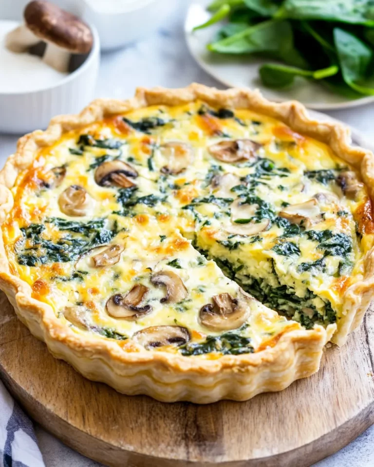 Spinach and Mushroom Quiche