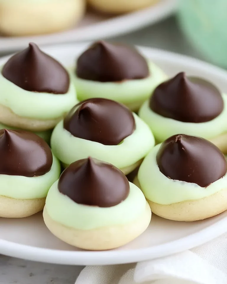 Chocolate Thumbprint Cream Cheese Mints