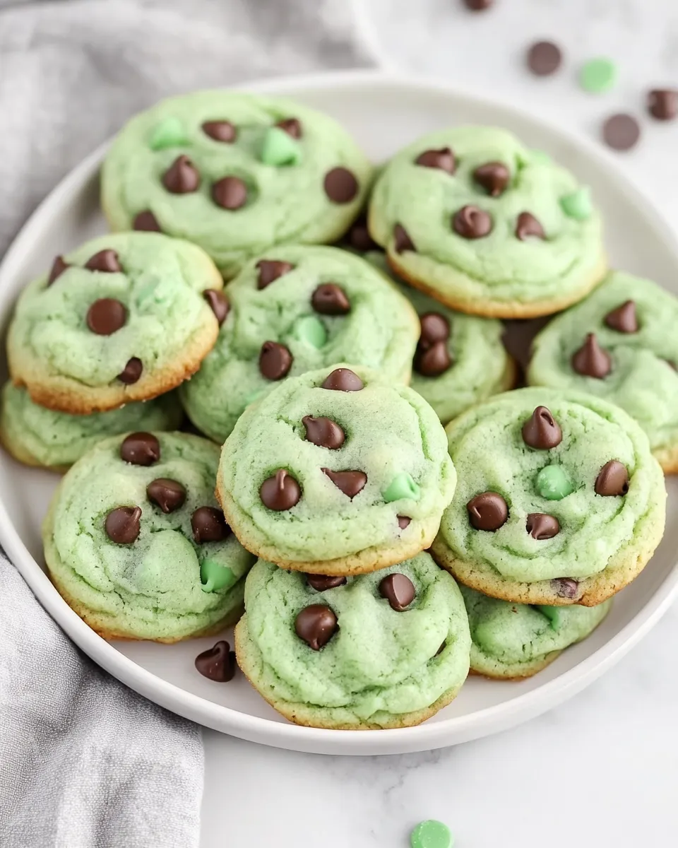 Mint Chocolate Chip Cookies