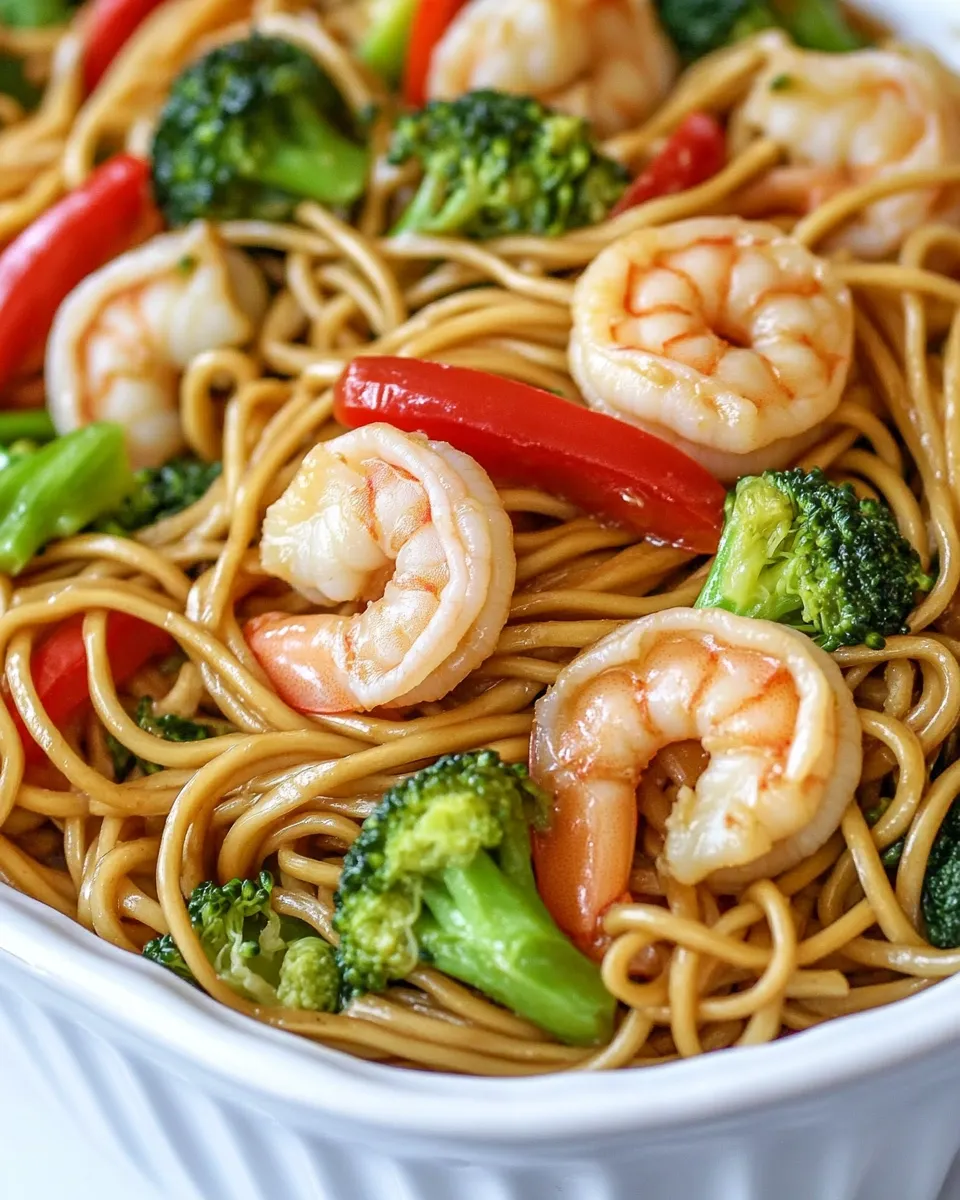 homemade 20-Minute Shrimp and Broccoli Lo Mein photo