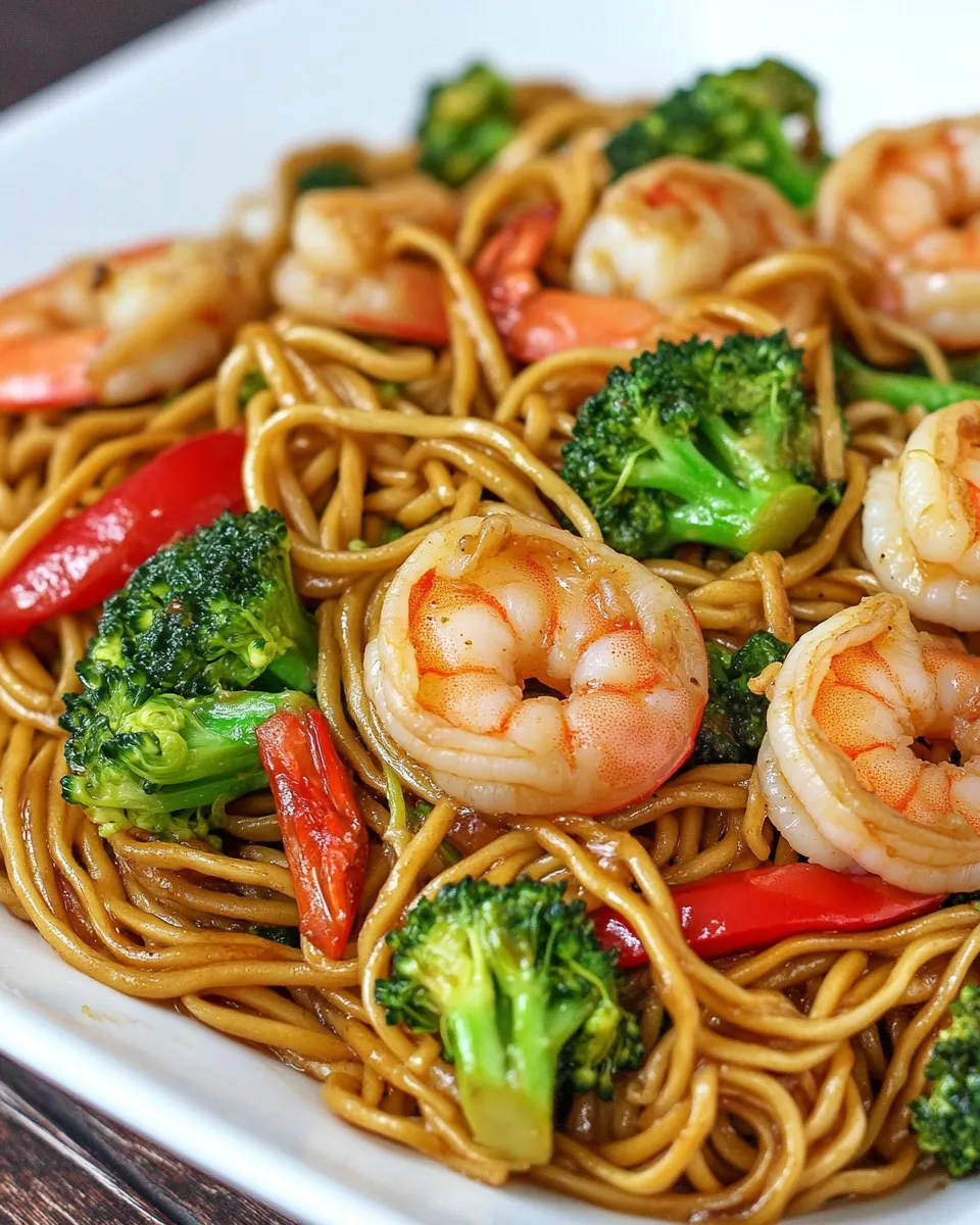 classic 20-Minute Shrimp and Broccoli Lo Mein image
