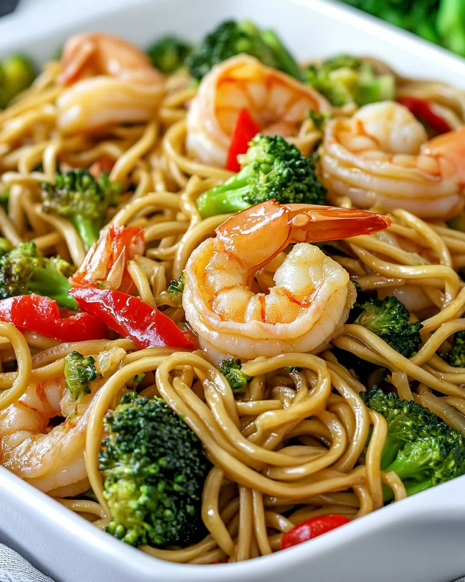 easy 20-Minute Shrimp and Broccoli Lo Mein picture