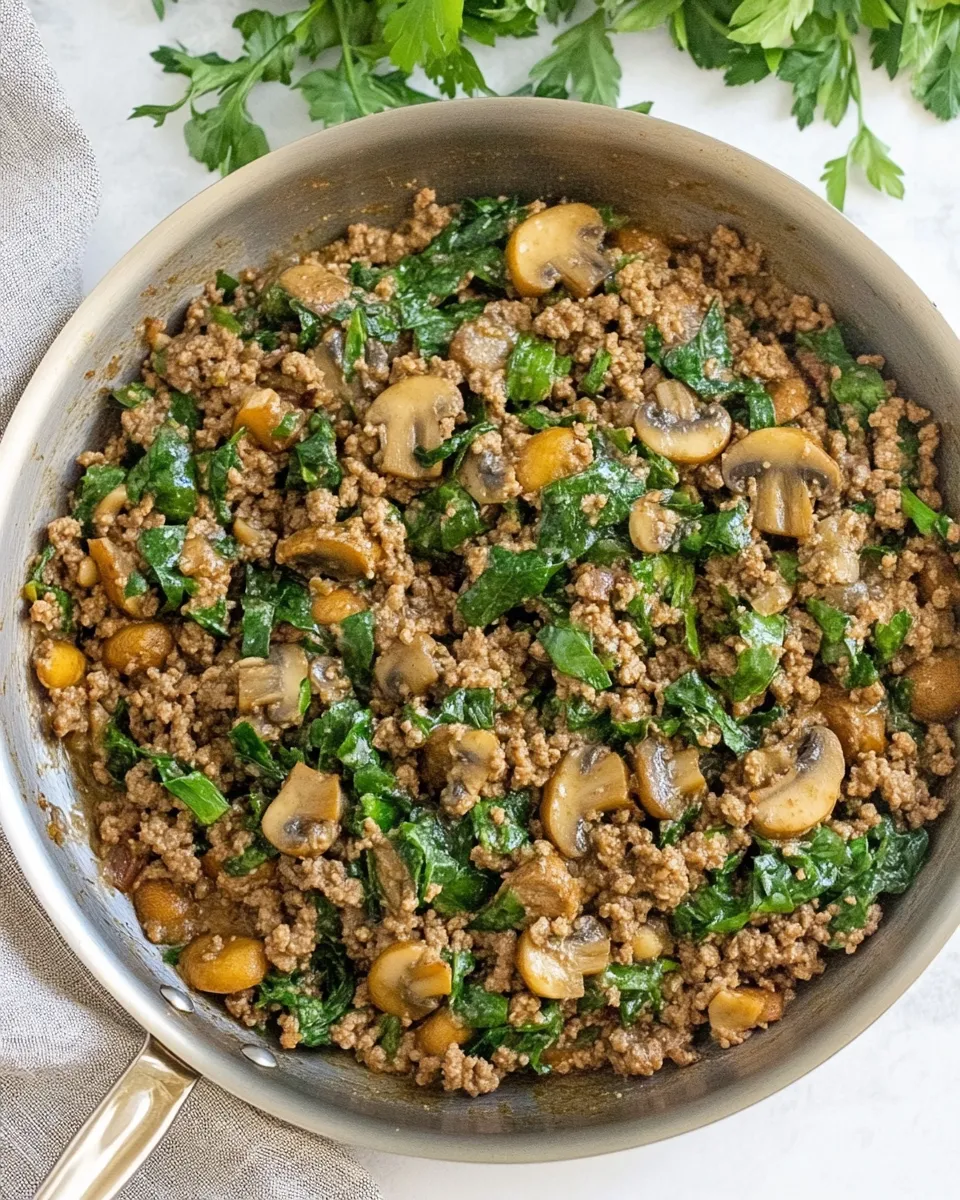 delicious 30-Minute Ground Beef and Mushroom Skillet shot