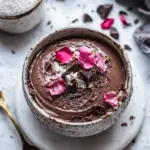 homemade 6 Ingredient Vegan Chocolate Chia Mousse. photo