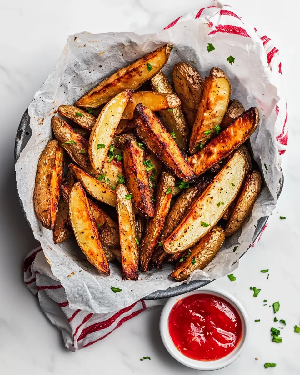 Delicious Air-Fryer Potato Wedges shot