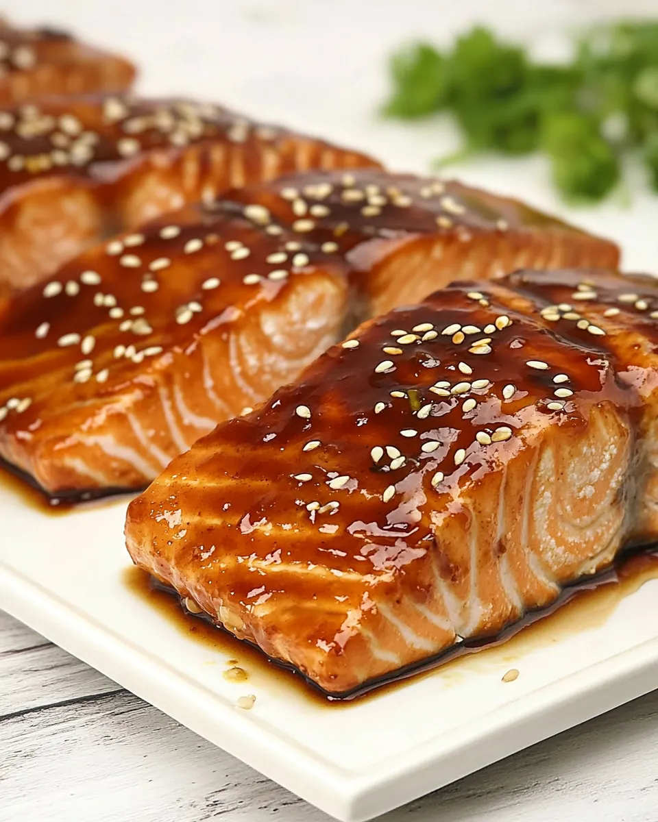 Delicious Air-Fryer Teriyaki Salmon plate image