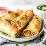 Homemade Air Fryer Cheeseburger Egg Rolls photo