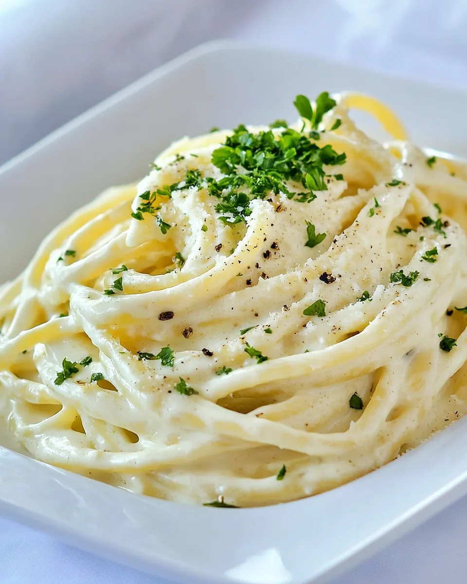 Delicious Alfredo Sauce with Egg Yolks plate image